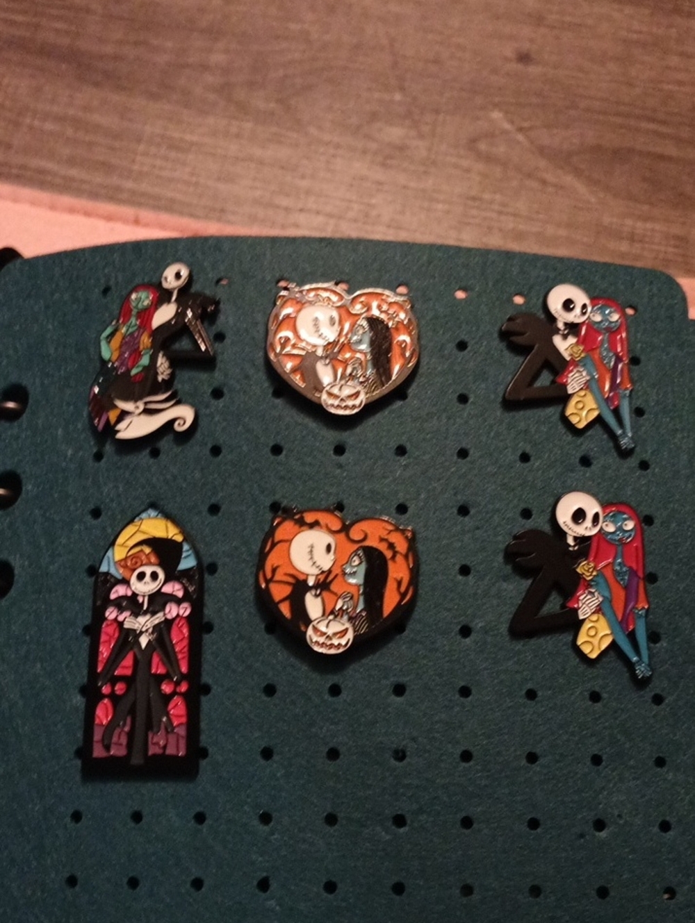 Nightmare Before Christmas Enamel Pins Pick One - Jack & Sally